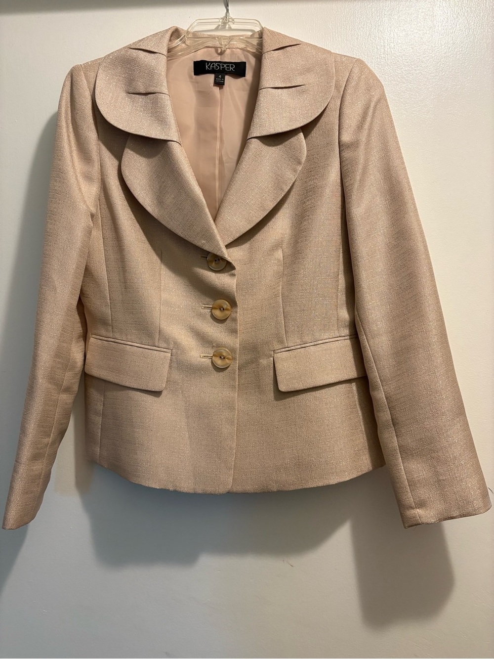 Kasper Women's Light Blush Tailored Blazer
